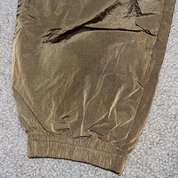 GOOD AMERICAN NYLON PARACHUTE CARGO JOGGER PANTS Chocolate Brown Size 2 = Medium - Picture 4 of 15